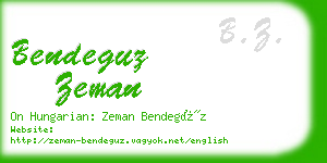bendeguz zeman business card